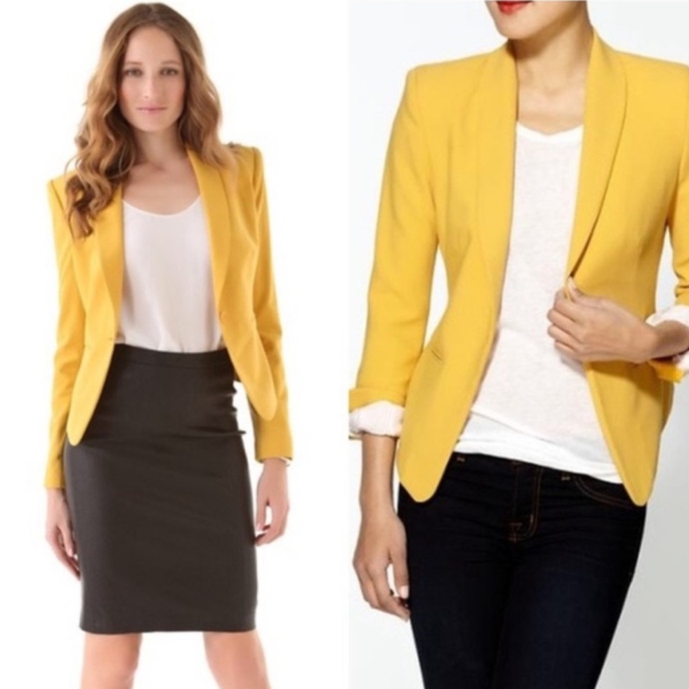 New BCBG Maxazria Bowie yellow blazer